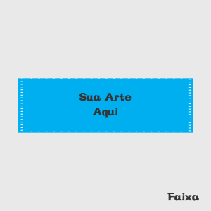 Faixa Lona Brilho 380g  4x0  Ilhós 
