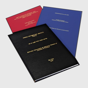Impressão e Encadernação Capa Dura Padrão TCC Sulfite 90g A4 Impressão a  Laser - Frente e Verso  Capa Dura + Hotstamping 